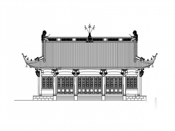 广州 著名真武大殿复建工程建筑施工图 经典古建