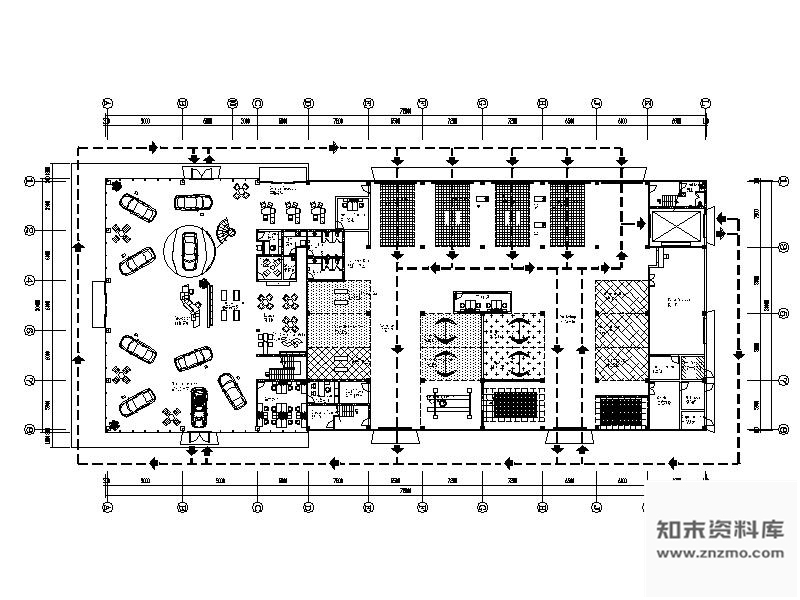施工图上海某车行4S店装饰装修图