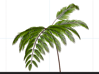 绿色枝叶植物模型