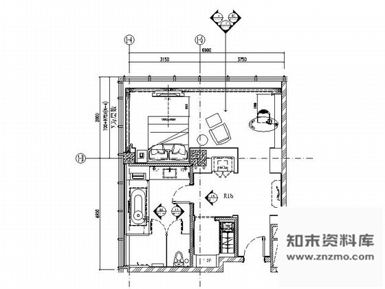 施工图标准酒店客房装修图