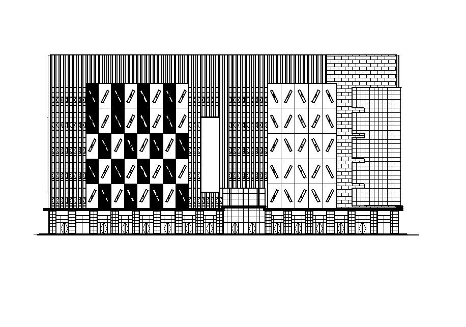 [宁夏]多层现代风格农贸市场建筑施工图（含效果图及全专...