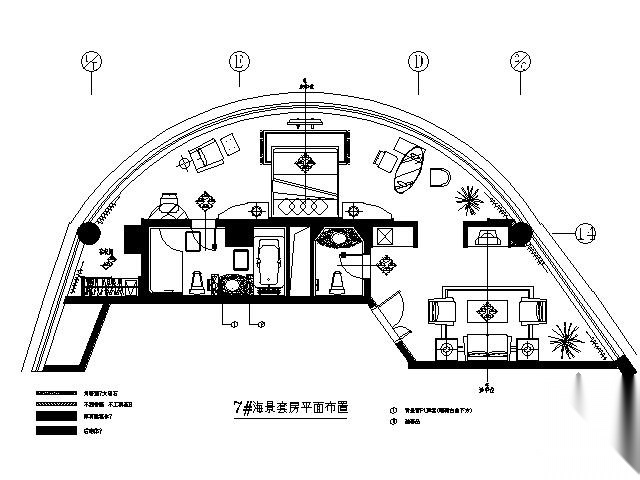 五星级酒店海景房施工图
