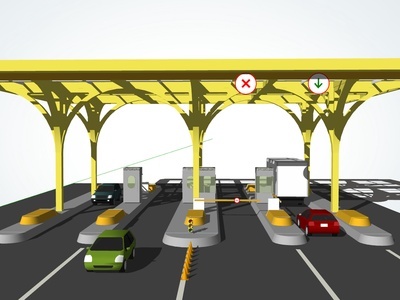 现代高速路收费站
