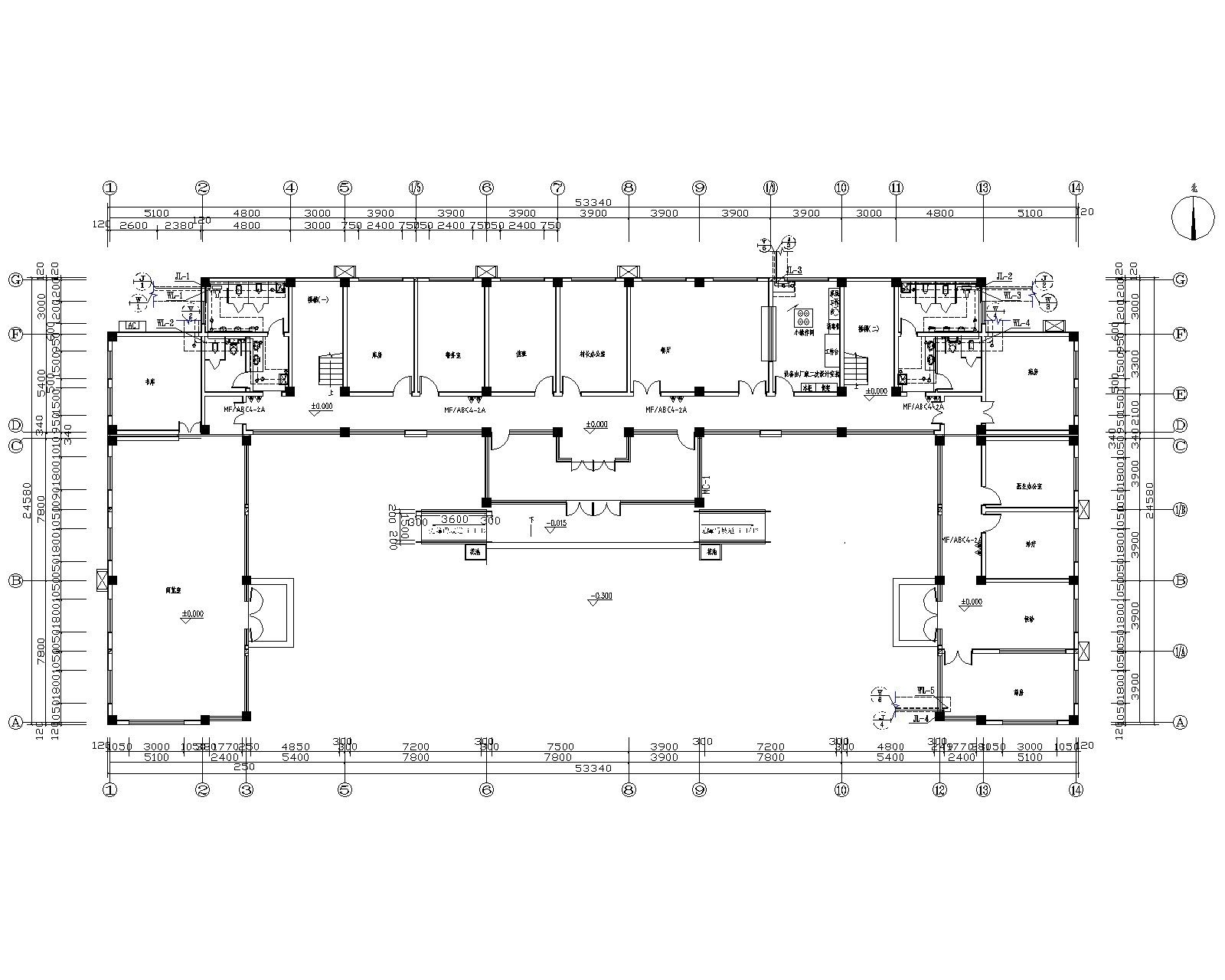 村委会办公大楼给排水系统设计图纸 建筑给排水 给排水图