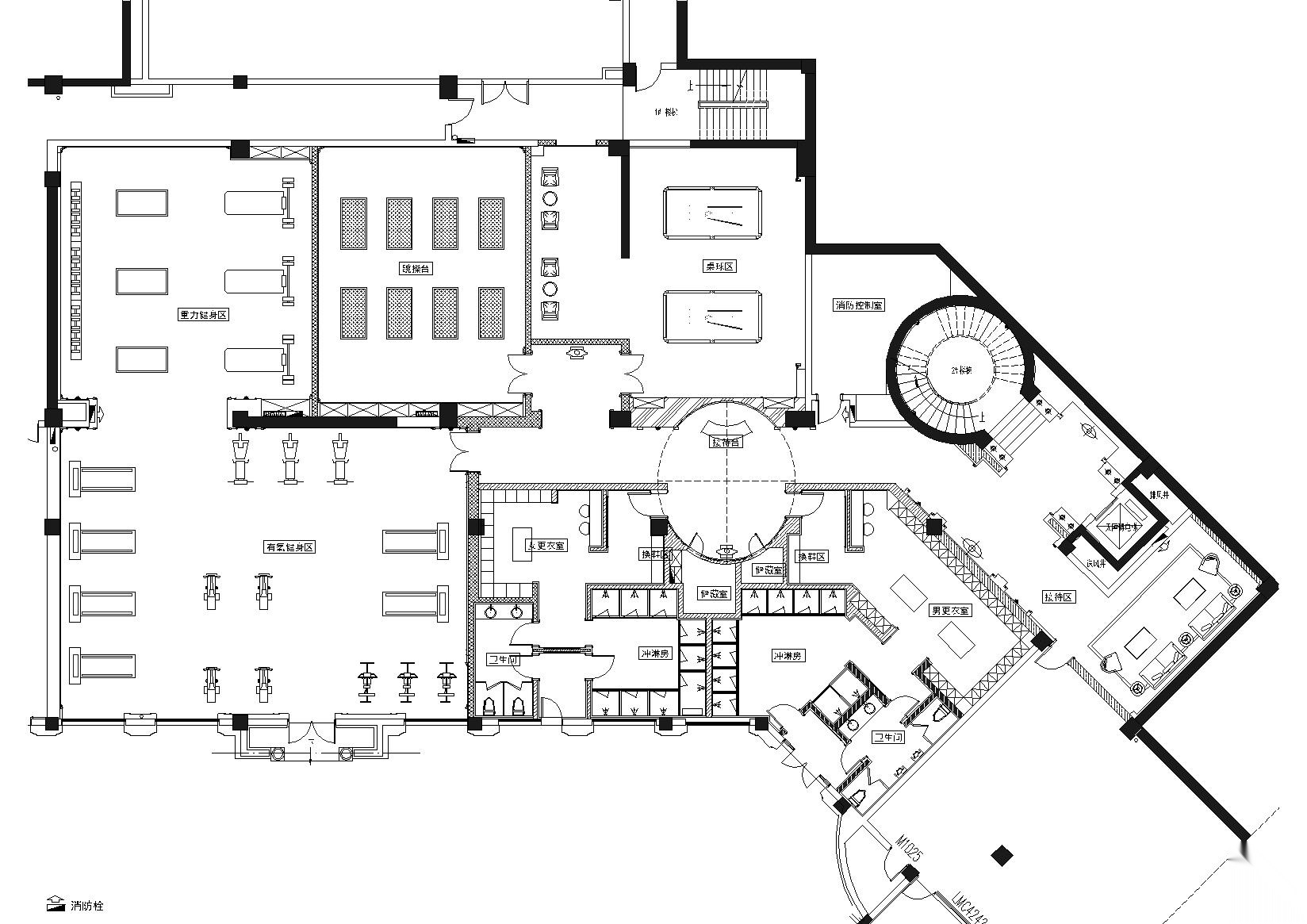 [新疆]乌鲁木齐丁香花园会所施工图+效果图