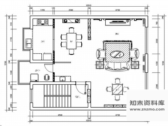 施工图上饶现代高档三层别墅样板间装修施工图