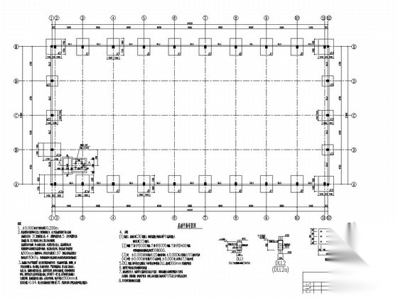 27米跨现浇钢筋混凝土 排架结构 工厂车间结构 施工图