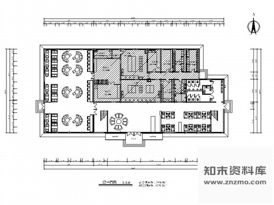 施工图哈尔滨简约欧式风格餐饮空间CAD施工图含效果图