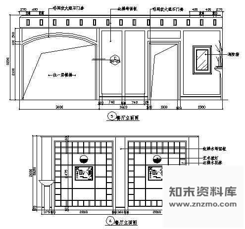 图块/节点餐厅立面图1