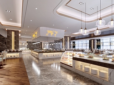 现代流行现代酒店自助餐厅国外下载