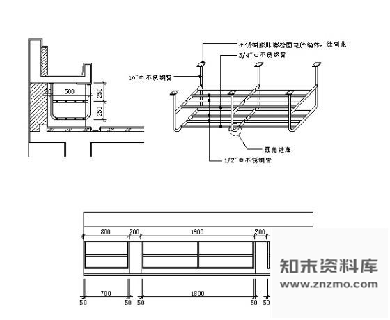 图块/节点洗衣场洗台置物架详图