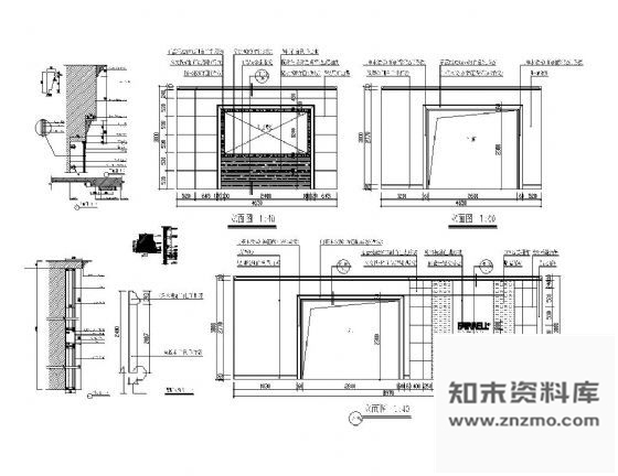 图块/节点专卖店墙面装修详图 墙面通用节点