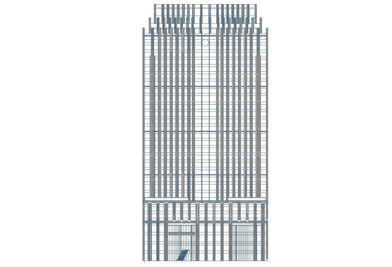 [陕西]西安竹园企业总部大楼建筑施工图设计（CAD）