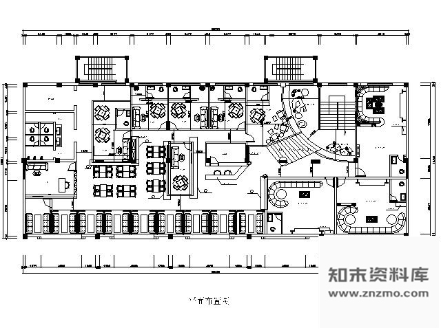 施工图湖南590㎡茶楼装修设计图