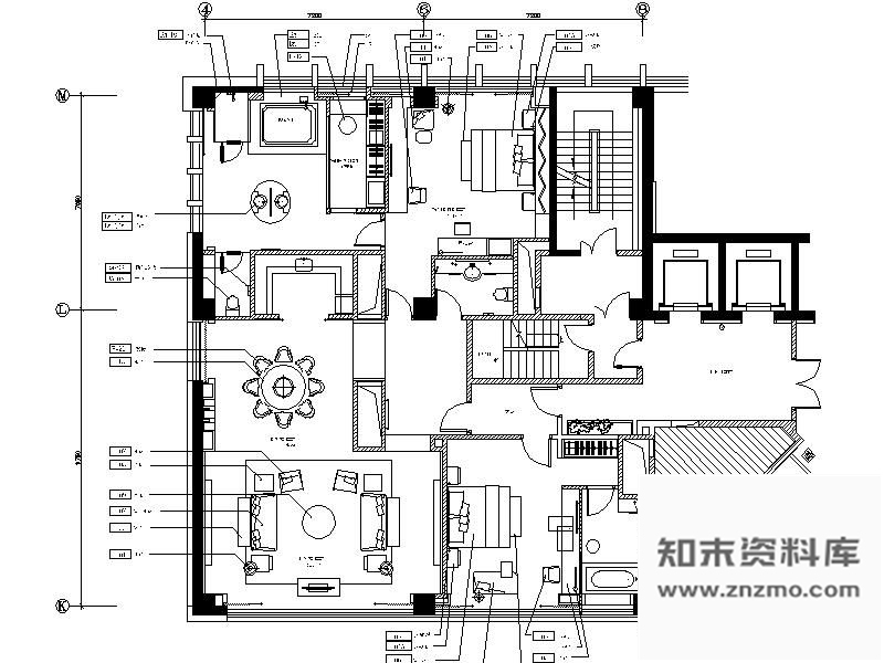 施工图酒店豪华套房装修图Ⅰ