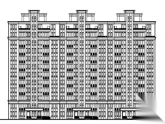 山东某十二层住宅建筑方案图