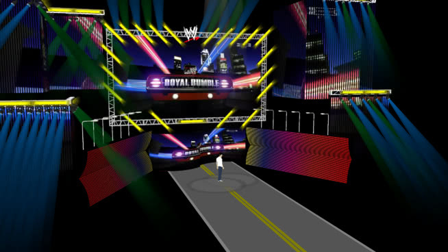WWE皇家隆隆声2009 演出 其他 幕布 风车 扫帚