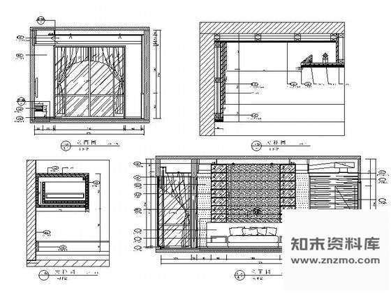 图块/节点广东某时尚样板房主卧详图