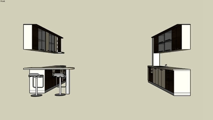 厨房壁柜 草图大师模型