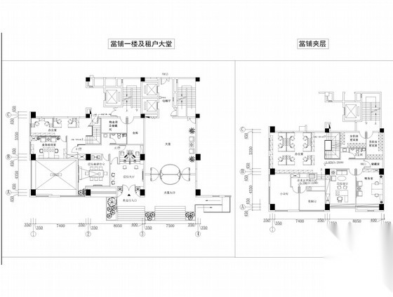 [天津]知名设计院设计现代感豪华集团办公室空间施工图...