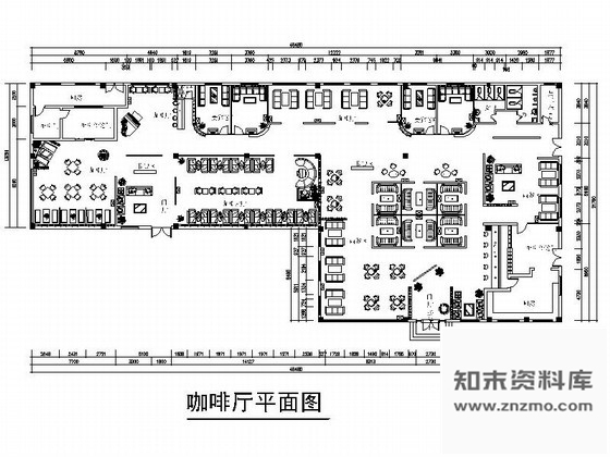 图块/节点咖啡厅平面布局图