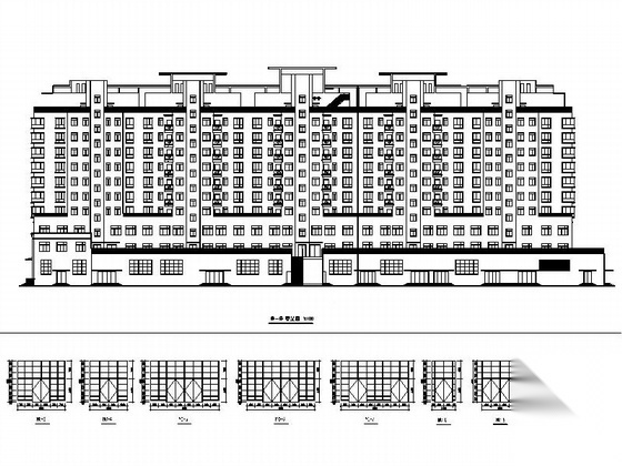 [漯河]某十一层商住两用楼建筑施工图