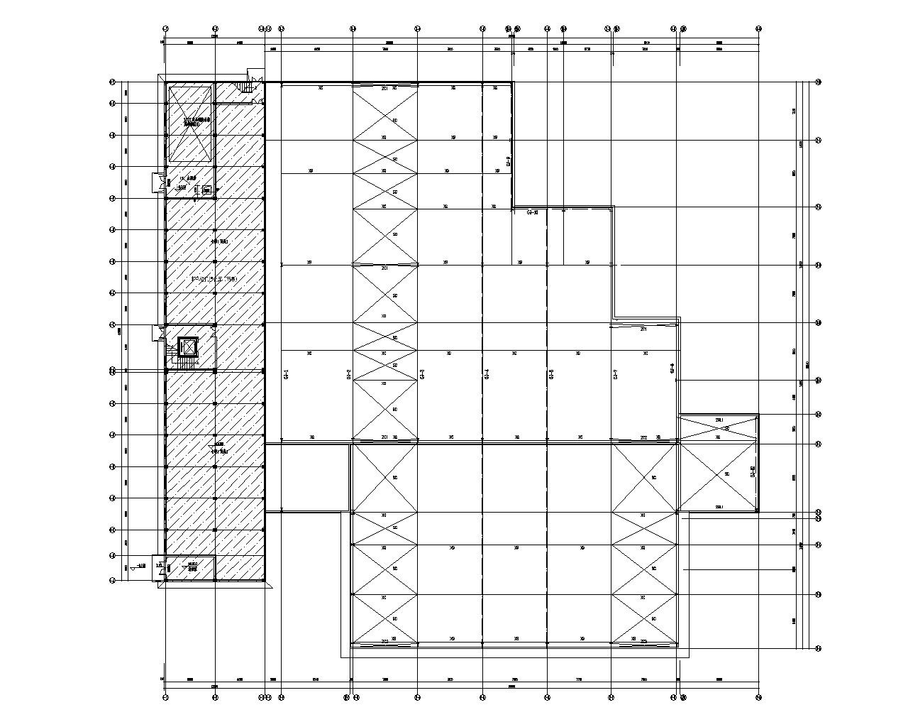 多跨门式钢架轻钢结构厂房施工图（CAD）