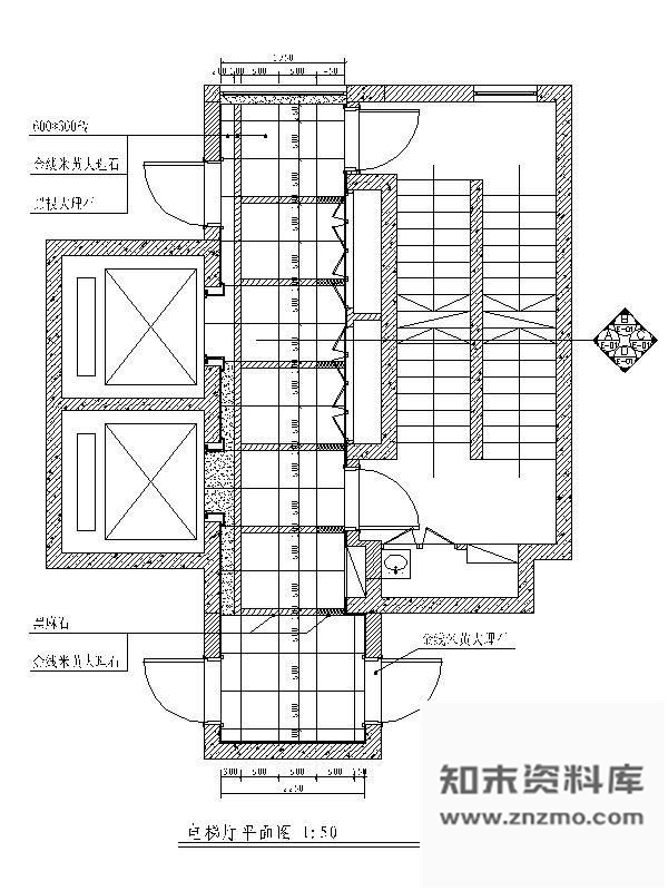 施工图电梯厅装修图