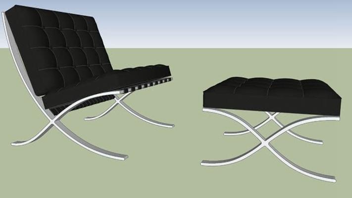 休闲椅 草图大师模型