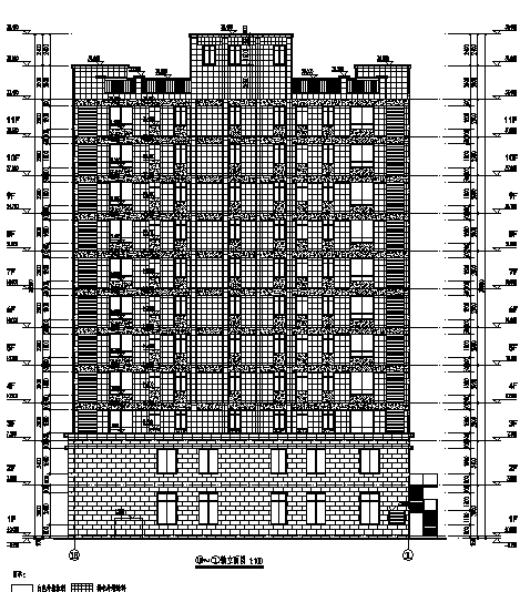 高层塔式商住楼建筑施工图（含水暖电专业）