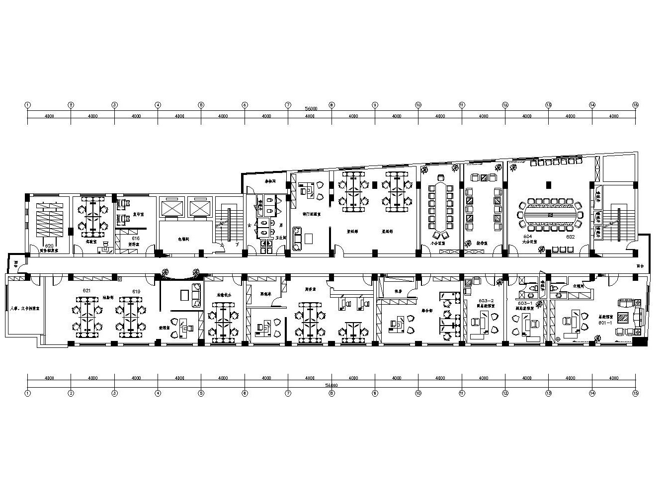 现代风格办公空间装修施工图（附效果图）