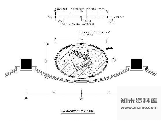 图块/节点自助餐厅钢琴地台详图