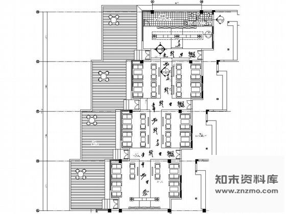 施工图江苏某图书馆茶社装修图