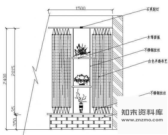 图块/节点玄关衣帽柜 柜类 家具节点详图