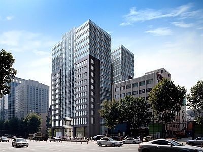 白天街道外景贴图