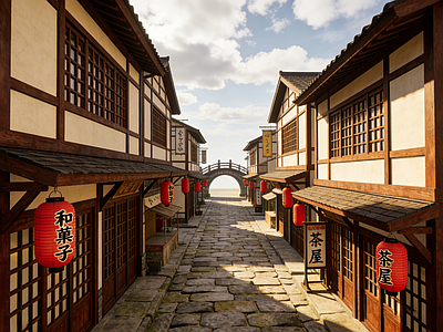 现代街道外景