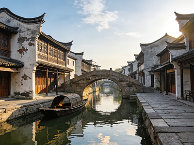 中式街道外景