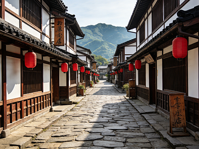 中式街道外景