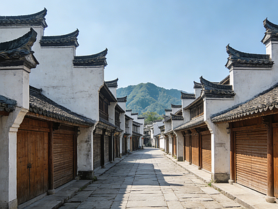 中式街道外景