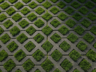 现代植草砖