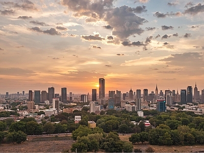 现代城市背景