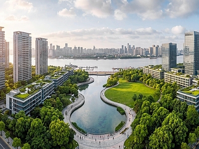 现代城市背景