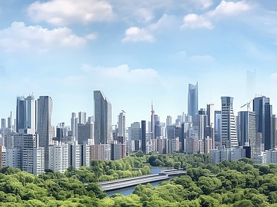 现代城市背景