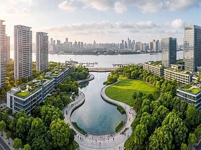 现代城市背景