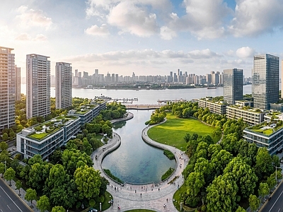 现代城市背景