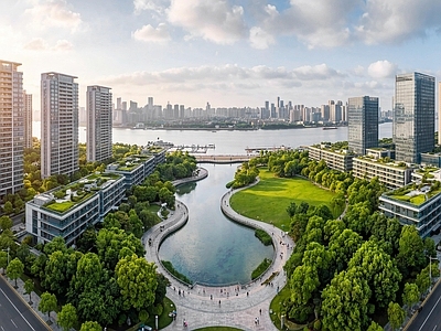 现代城市背景