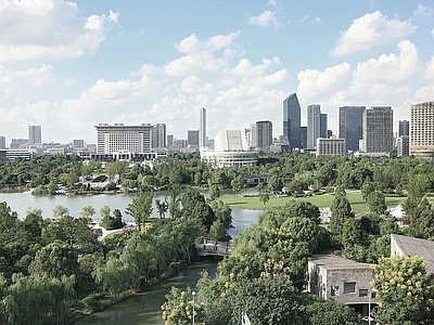 现代城市背景