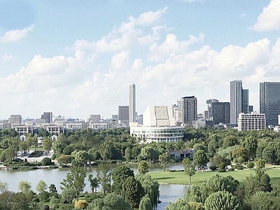 现代城市背景