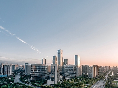 现代城市背景