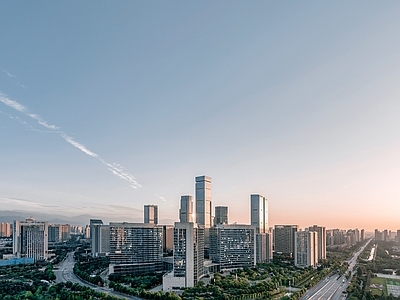 现代城市背景